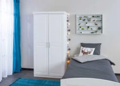 Kleiderschrank Leon mit 2 Türen - weiß