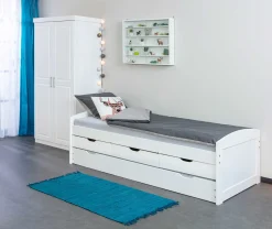Kleiderschrank Leon mit 2 Türen - weiß