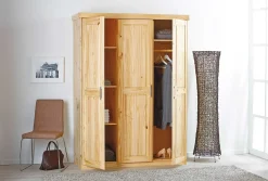 Kleiderschrank Leon mit 3 Türen - Kieferholz