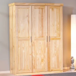 Kleiderschrank Leon mit 3 Türen - Kieferholz