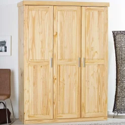 Kleiderschrank Leon mit 3 Türen - Kieferholz