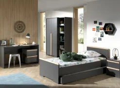 Kleiderschrank London 98cm mit 2 Türen - anthrazit