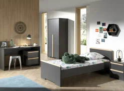 Kleiderschrank London 98cm mit 2 Türen - anthrazit