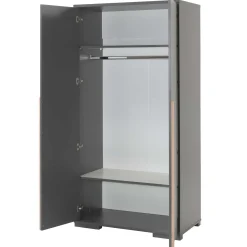 Kleiderschrank London 98cm mit 2 Türen - anthrazit