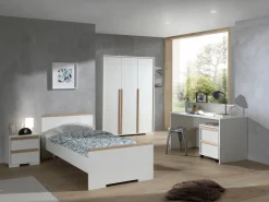 Kleiderschrank London 146cm mit 3 Türen - weiß