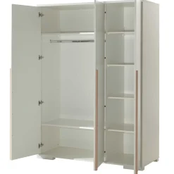 Kleiderschrank London 146cm mit 3 Türen - weiß