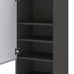 Kleiderschrank Lotuk hoch mit 2 Türen und 1 Schublade - Eiche grau