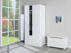 Kleiderschrank Martha 93cm mit 2 Türen - weiß