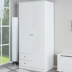 Kleiderschrank Martha 93cm mit 2 Türen - weiß