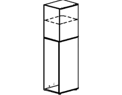 Kleiderschrank Nael - 50x60x200cm - 1 Tür und 1 Kleiderstange - Eiche Dekor/schwarz