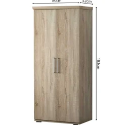 Kleiderschrank Nikkie 80 cm-sonoma Eiche