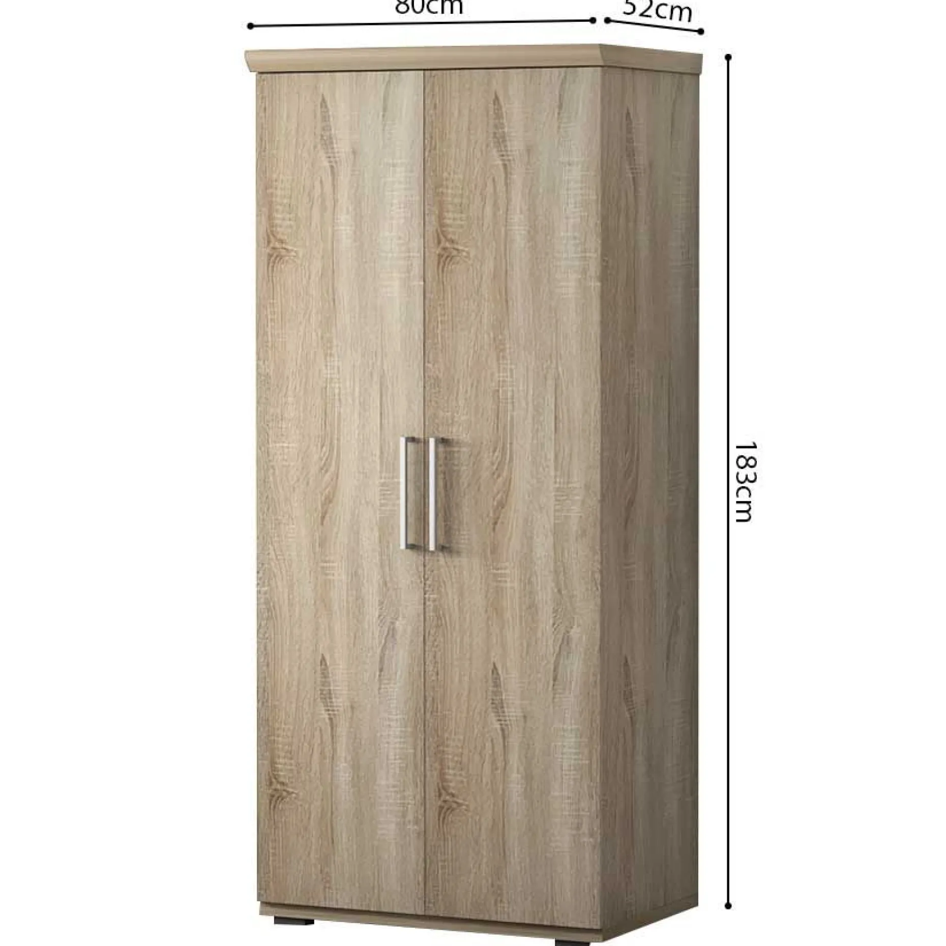 Kleiderschrank Nikkie 80 cm-sonoma Eiche