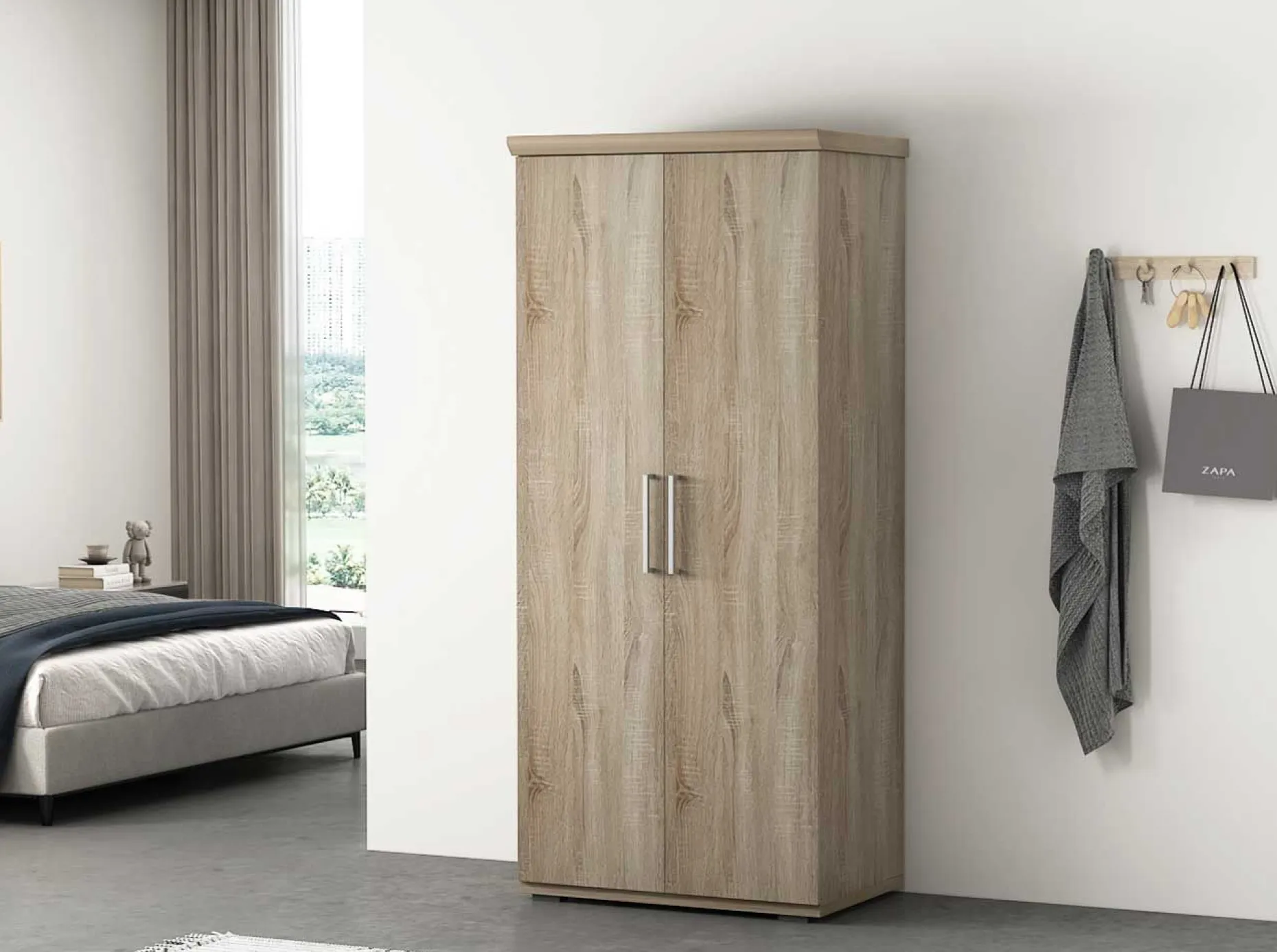 Kleiderschrank Nikkie 80 cm-sonoma Eiche