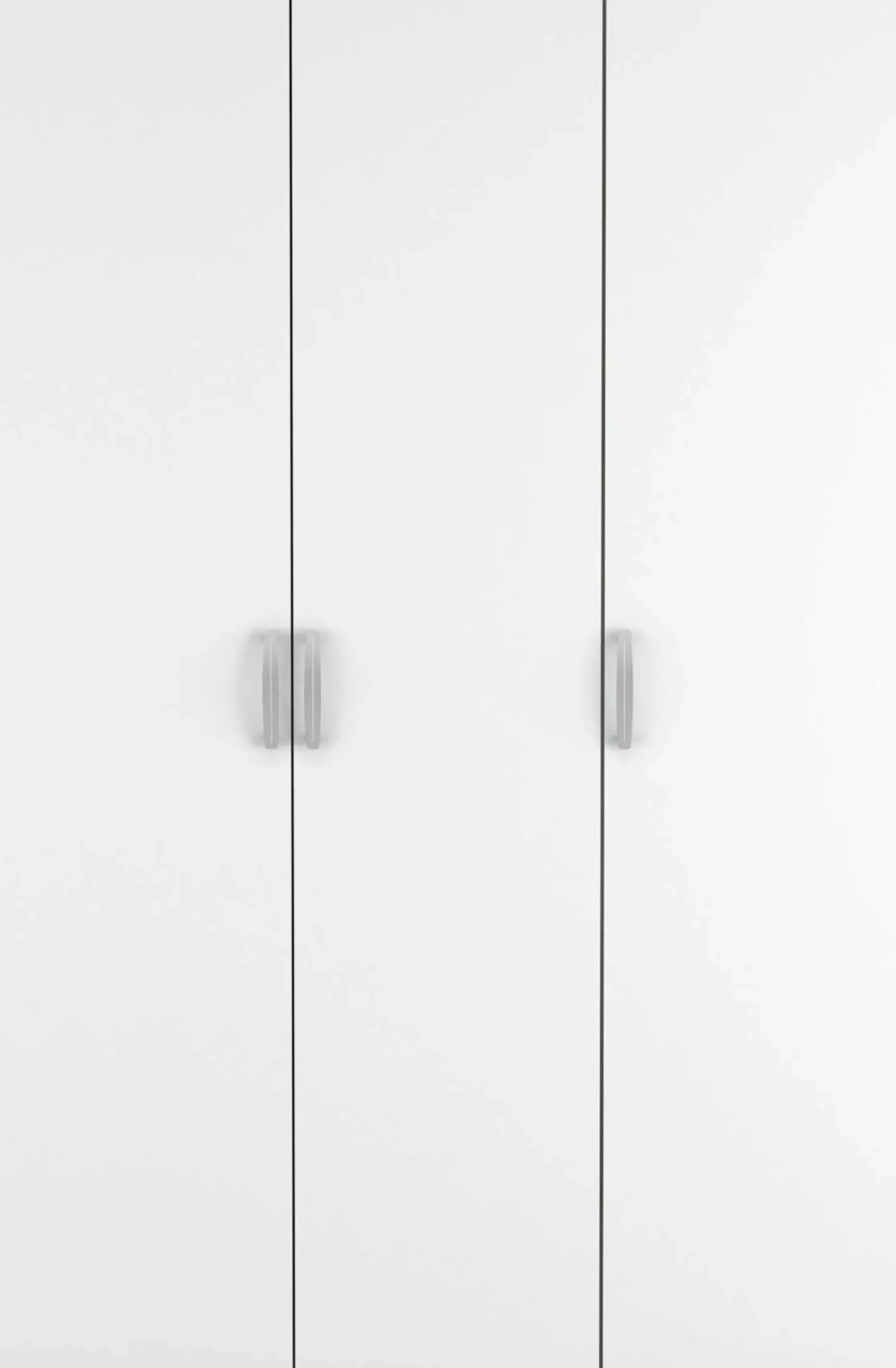 Kleiderschrank Noni-3 Flügeltüren, 1 Kleiderstange und 3 Einlegeböden-Shannon Eiche/Mattweiß