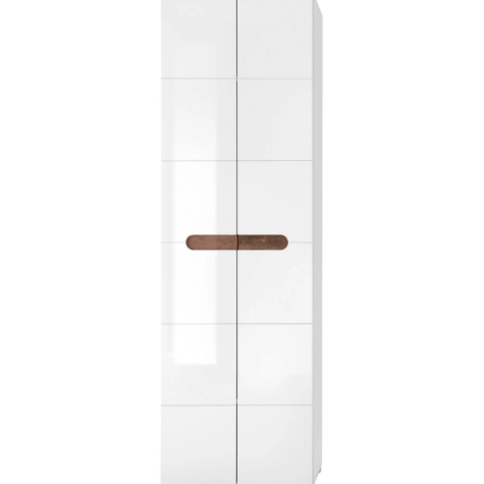 Kleiderschrank Nuro 60cm 2 Türen - Hochglanz weiß