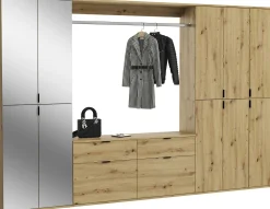 Kleiderschrank Projekt X Emob - Artisan Oak - 273x193x34 cm - Naturholzoptik