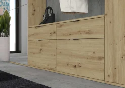Kleiderschrank Projekt X Emob - Artisan Oak - 273x193x34 cm - Naturholzoptik