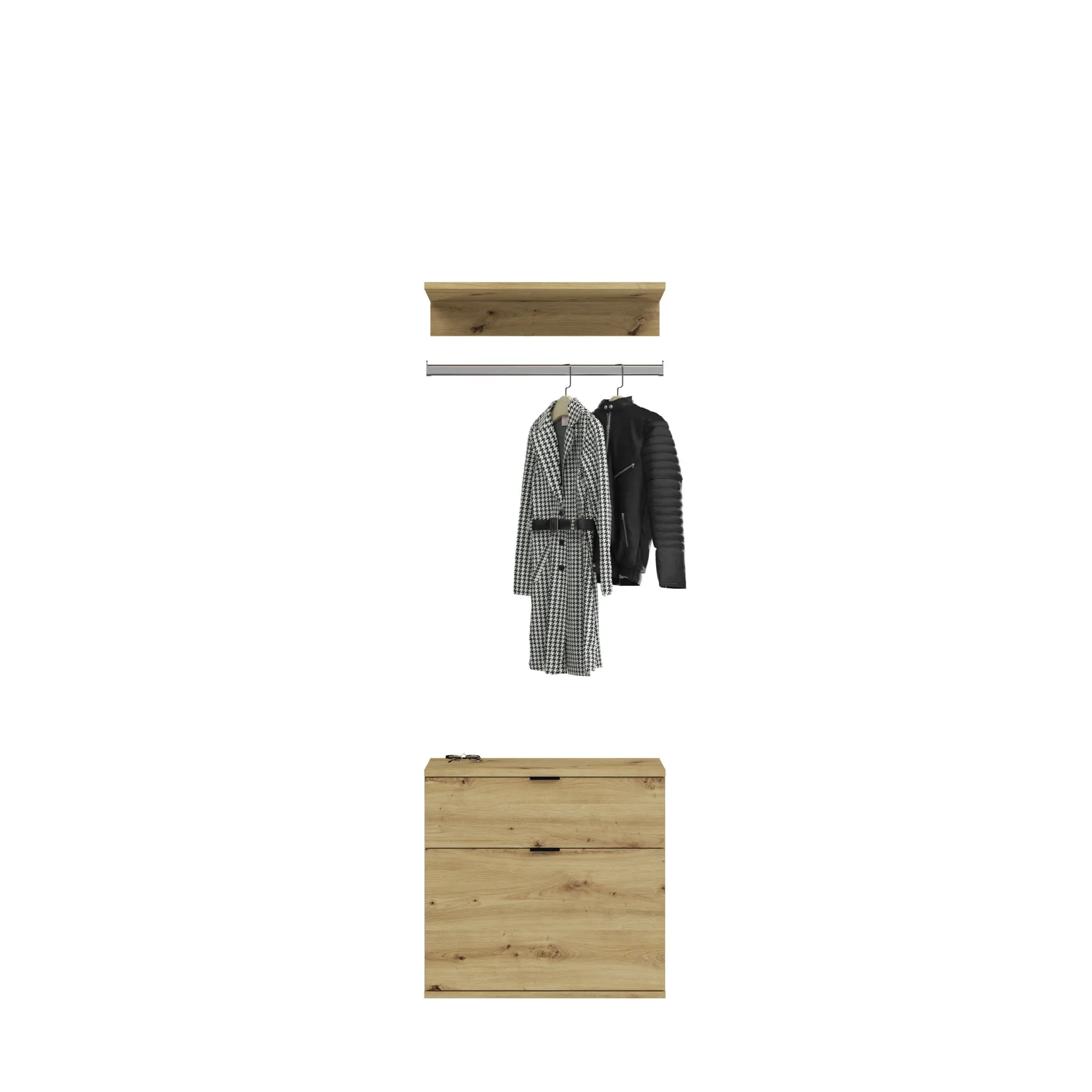 Kleiderschrank Projekt X Emob Artisan Oak 152x193x34 cm