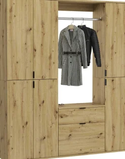 Kleiderschrank Projekt X Emob Artisan Oak 152x193x34 cm