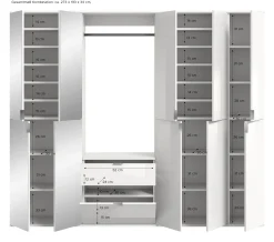 Kleiderschrank Projekt X Emob - Artisan Eiche - 213x193x34 cm - Natur