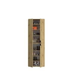 Kleiderschrank Projekt X Emob - Artisan Eiche - 213x193x34 cm - Natur