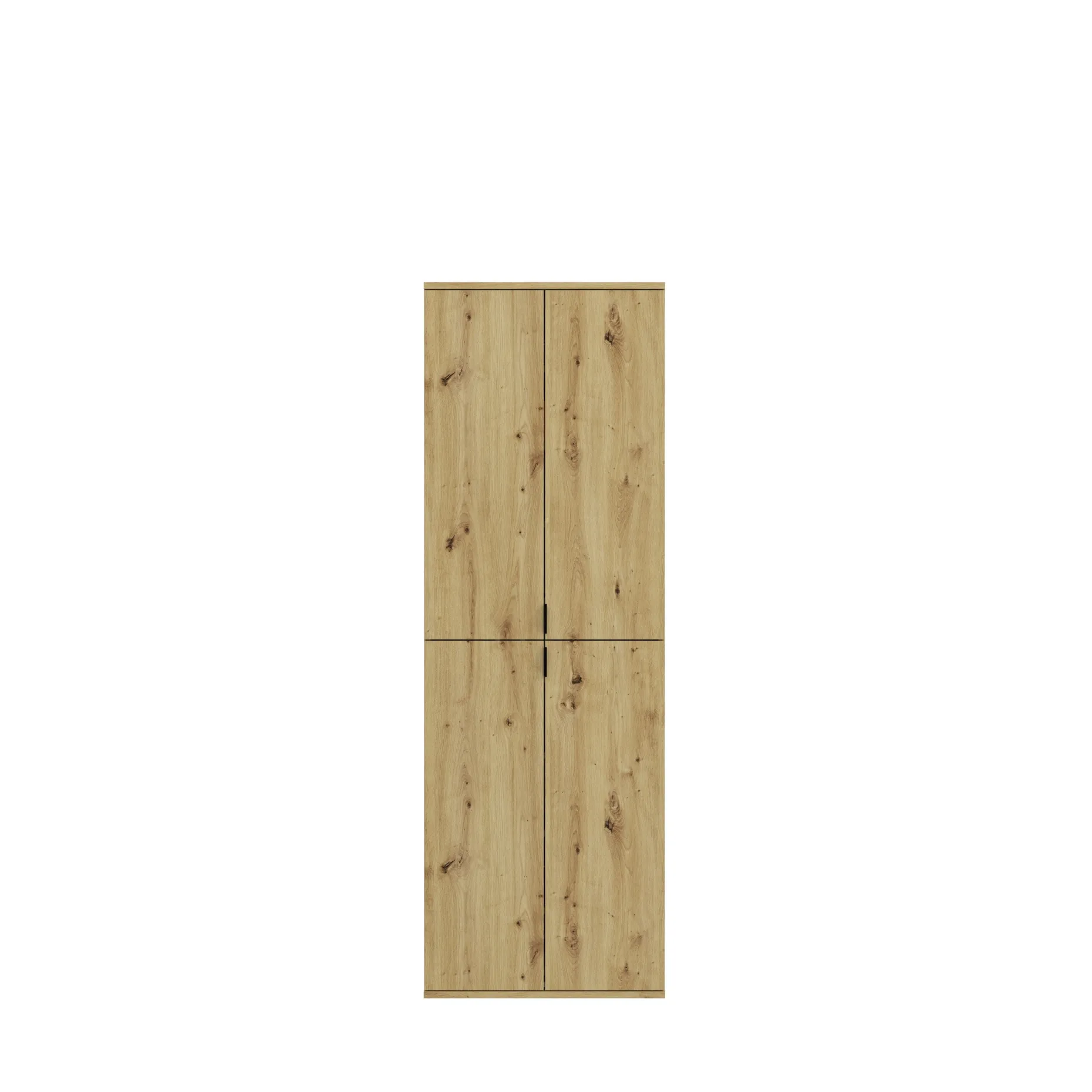 Kleiderschrank Projekt X Emob - Artisan Oak & Weiß mit Spiegel - 183x193x34 cm