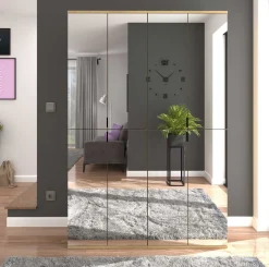 Kleiderschrank Projekt X Emob Artisan Eiche mit Spiegel 122x193x34 cm