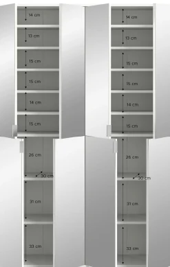 Kleiderschrank Projekt X Emob Artisan Eiche mit Spiegel 122x193x34 cm
