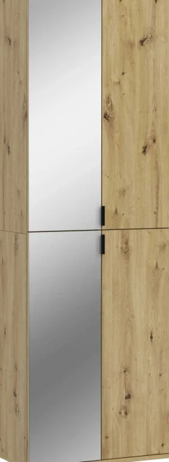 Kleiderschrank Projekt X Emob - Artisan Oak - 60x193x34 cm - Spiegel