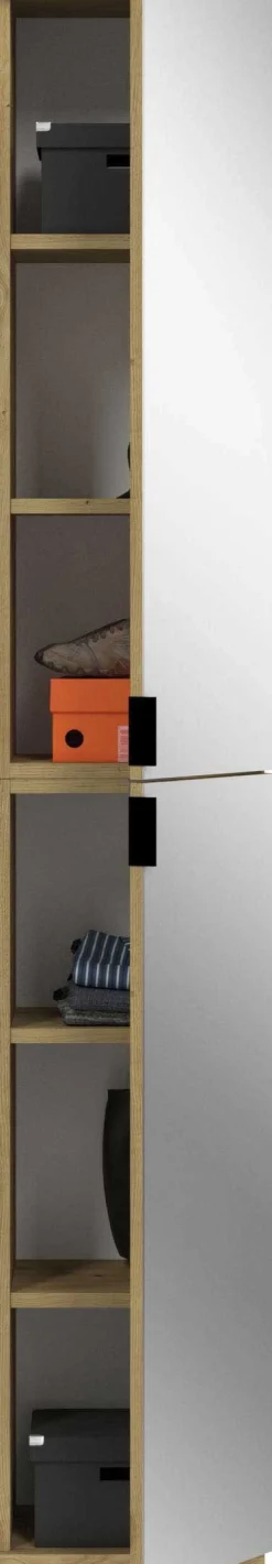 Kleiderschrank Projekt X Emob - Artisan Oak - 91x193x34 cm - Spiegeltüren