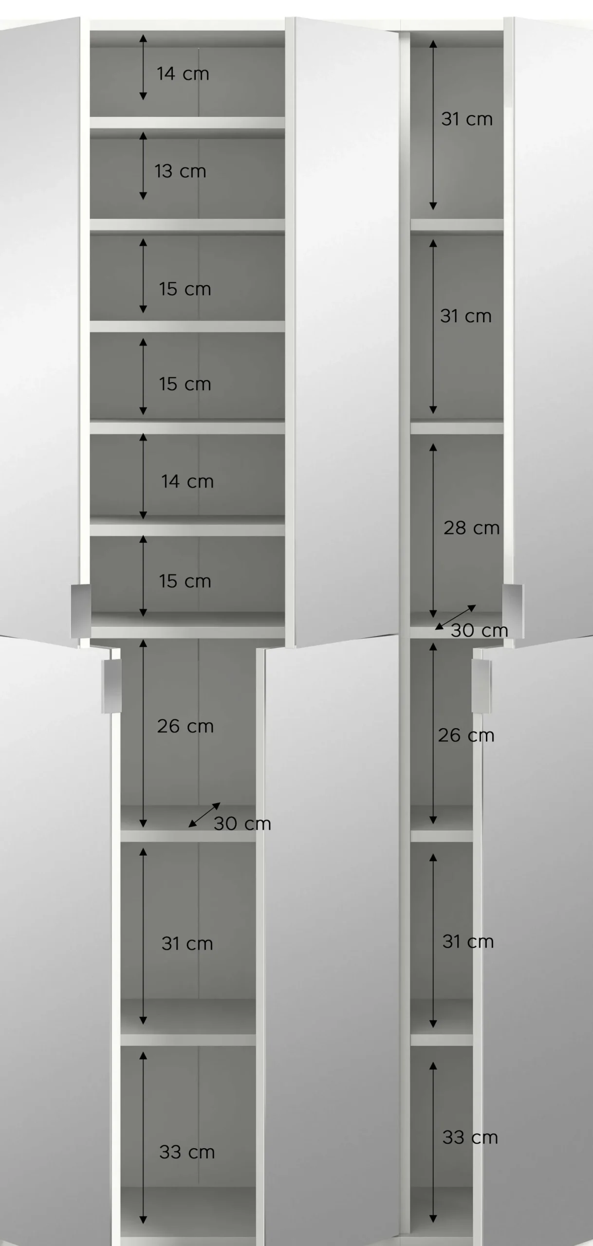 Kleiderschrank Projekt X Emob - Artisan Oak - 91x193x34 cm - Spiegeltüren