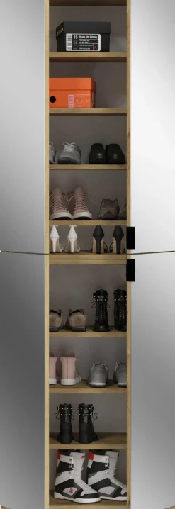 Kleiderschrank Projekt X Emob - Artisan Eiche Spiegel - 122x193x34 cm