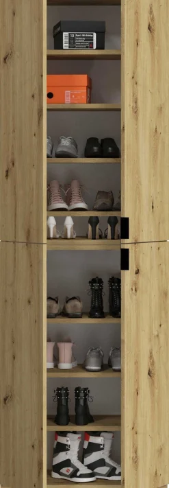 Kleiderschrank Projekt X Emob - Artisan Eiche Spiegel - 122x193x34 cm