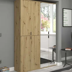 Kleiderschrank Projekt X Emob - Artisan Eiche Spiegel - 122x193x34 cm