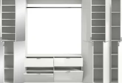 Kleiderschrank Projekt X Xonox - Weiß Hochglanz - 273x193x34 cm