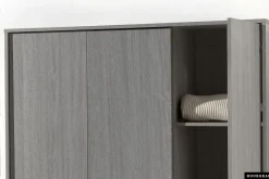 Kleiderschrank Ray 120cm mit 3 Türen - Eiche grau