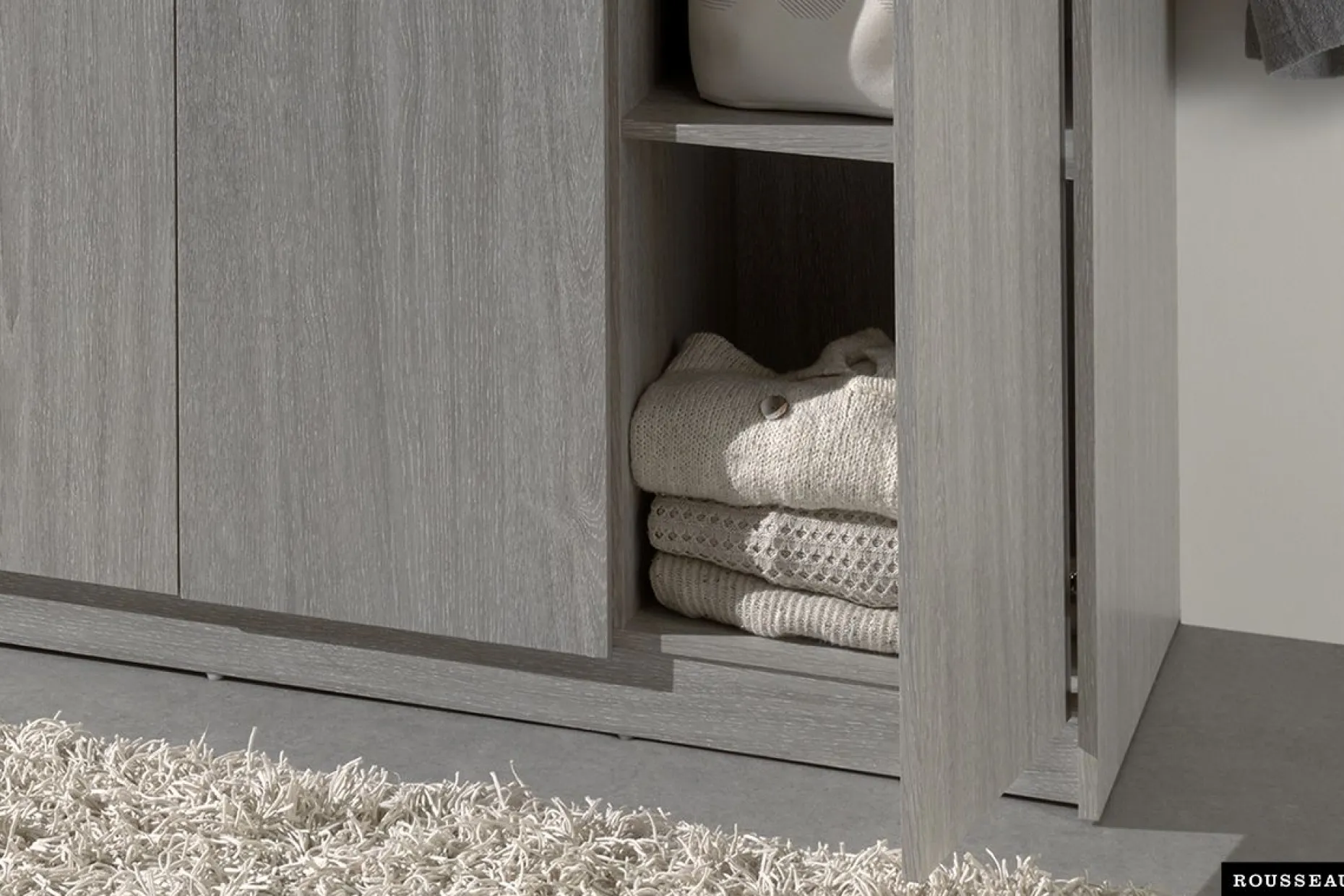 Kleiderschrank Ray 120cm mit 3 Türen - Eiche grau