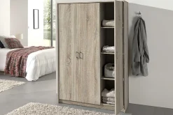 Kleiderschrank Ray 120cm mit 3 Türen - Sonoma Eiche