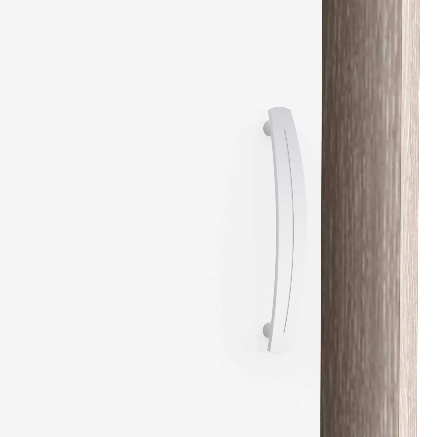Kleiderschrank Rollo - 102x55x192cm - 2 Türen - weiß/Eiche Dekor