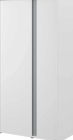 Kleiderschrank Rue mit 2 Türen - weiß/grau oder weiß/rosa
