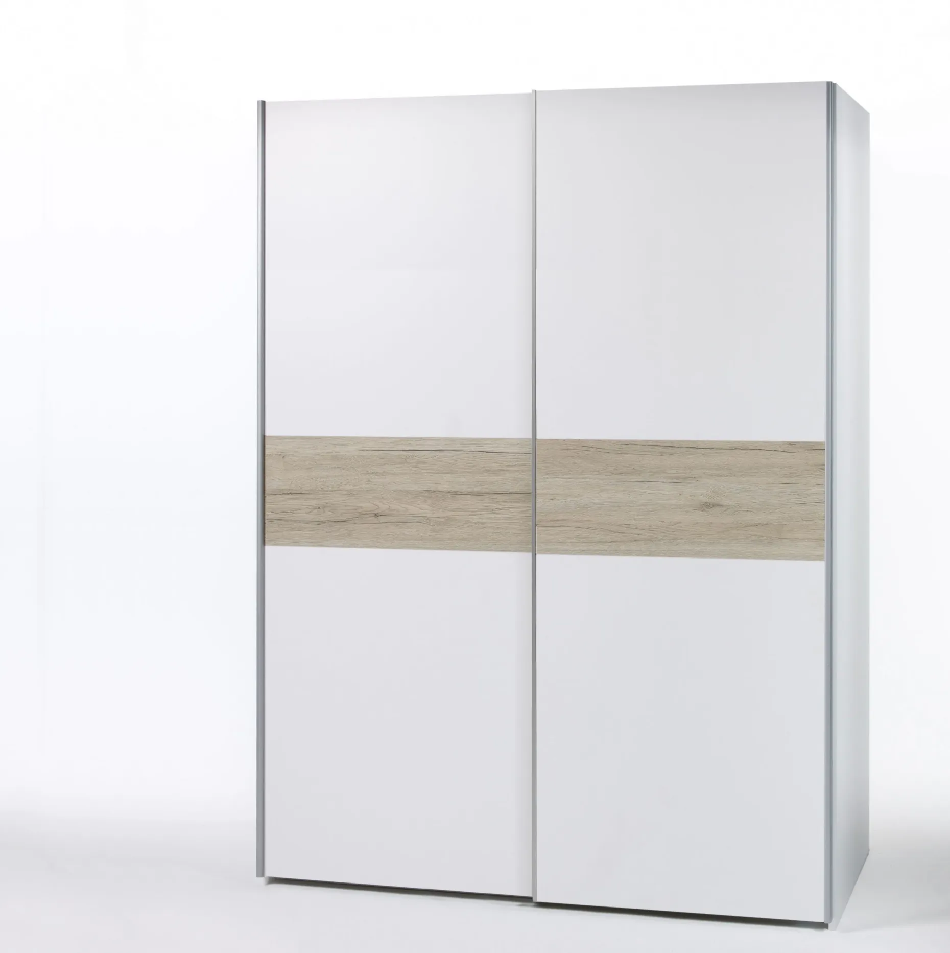 Kleiderschrank Salamanca 170cm mit 2 Türen - weiß/Eiche