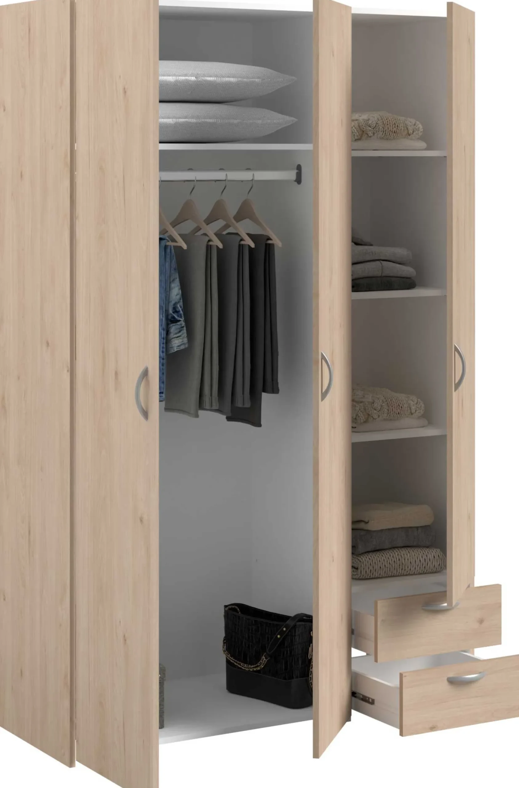 Kleiderschrank Salvador | 3 Türen, 2 Schubladen | Jackson Oak