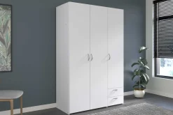 Kleiderschrank Salvador 3 Türen und 2 Schubladen - weiß