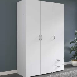 Kleiderschrank Salvador 3 Türen und 2 Schubladen - weiß
