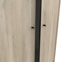 Kleiderschrank Sayuri 2 Flügeltüren, 1 Kleiderstange und 1 Schublade-Kronberger Eiche/Wickler