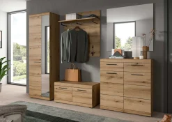 Kleiderschrank Scout Xonox - Evoke Oak, 62x197x37 cm, mit Spiegel