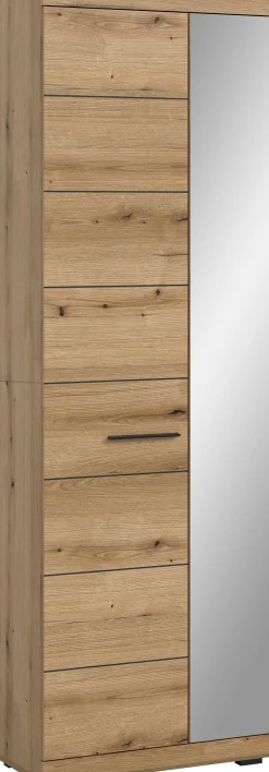 Kleiderschrank Scout Xonox - Evoke Oak, 62x197x37 cm, mit Spiegel