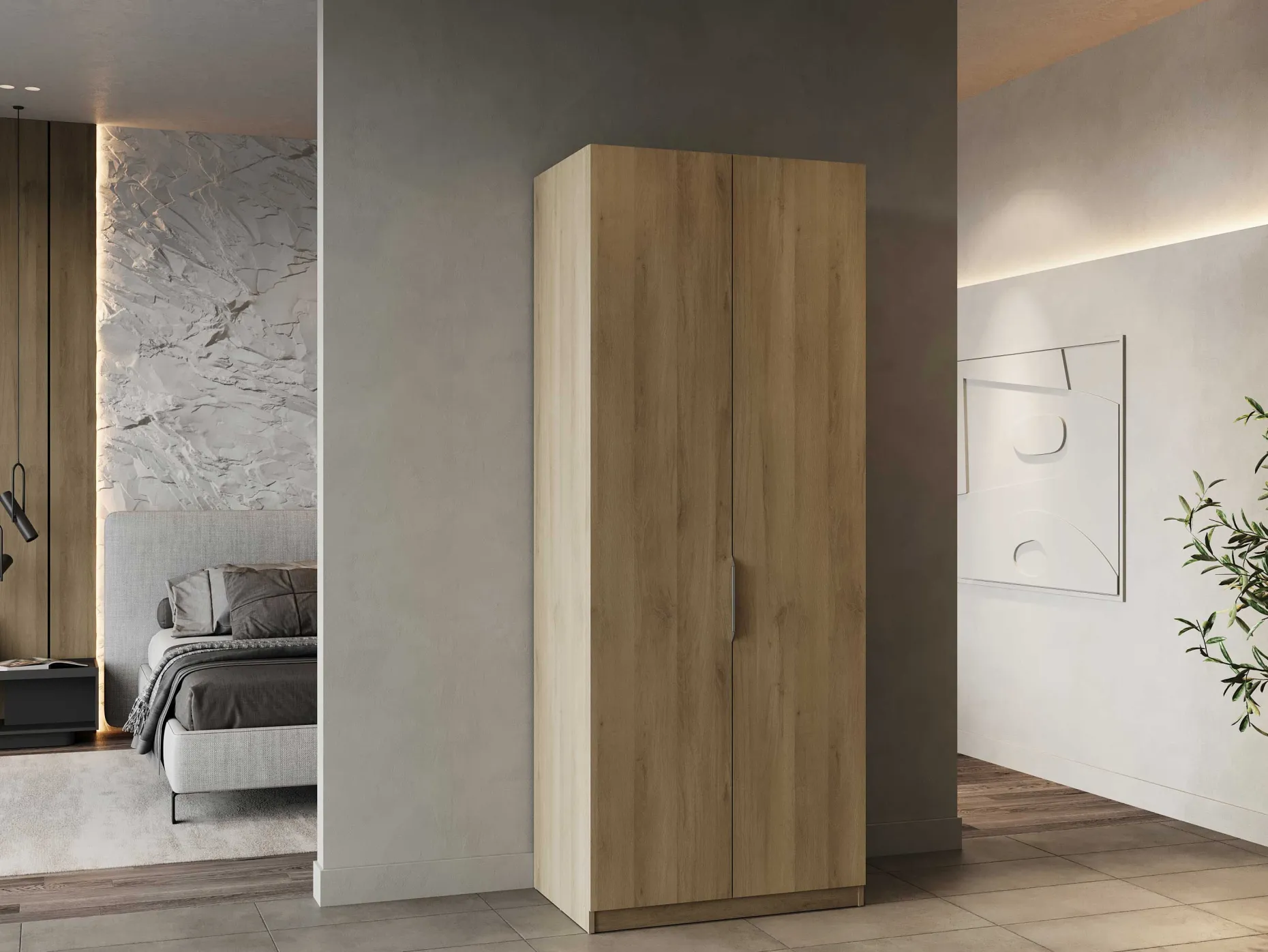 Kleiderschrank Spectre 80cm - Eiche