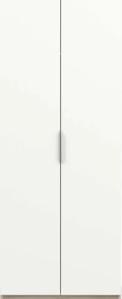 Kleiderschrank Spectre 80cm - matt weiß/Eiche