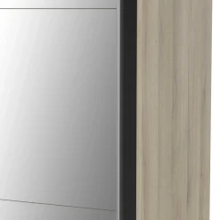 Kleiderschrank Spectre 178cm mit Schiebetüren und Spiegel - Eiche Dekor